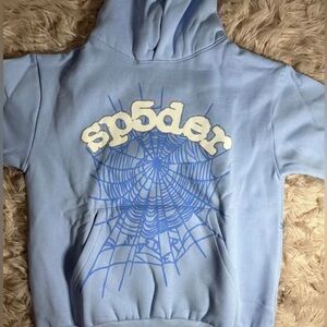 Sp5der hoodie light blue not authentic 1/1 og all brand new